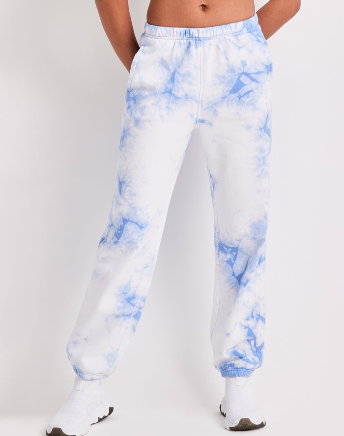 Champion Trainingsbroek Dames - Blauw/Wit - Galaxy Dye Oversized ( 047698-OCD )